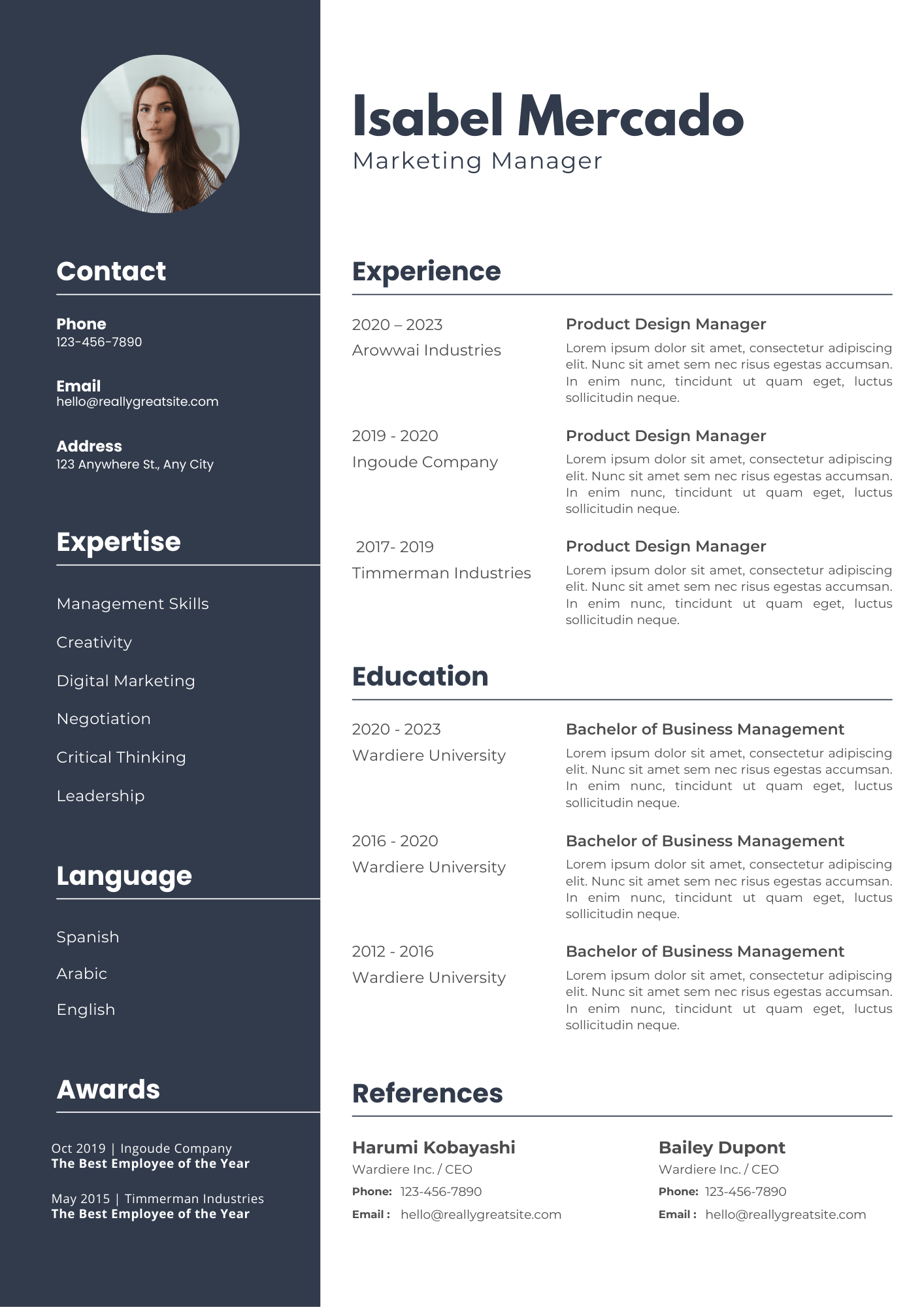 Minimalist CV Template for Graphic Designers | Editable Professional Resume - Trust Collection